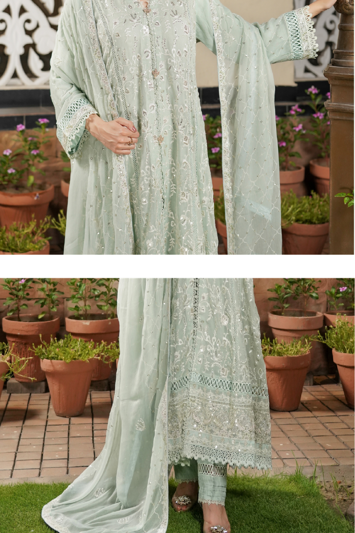 Agha Noor Luxury Gowns Afsanay Ready to Wear Collection | Light Green
