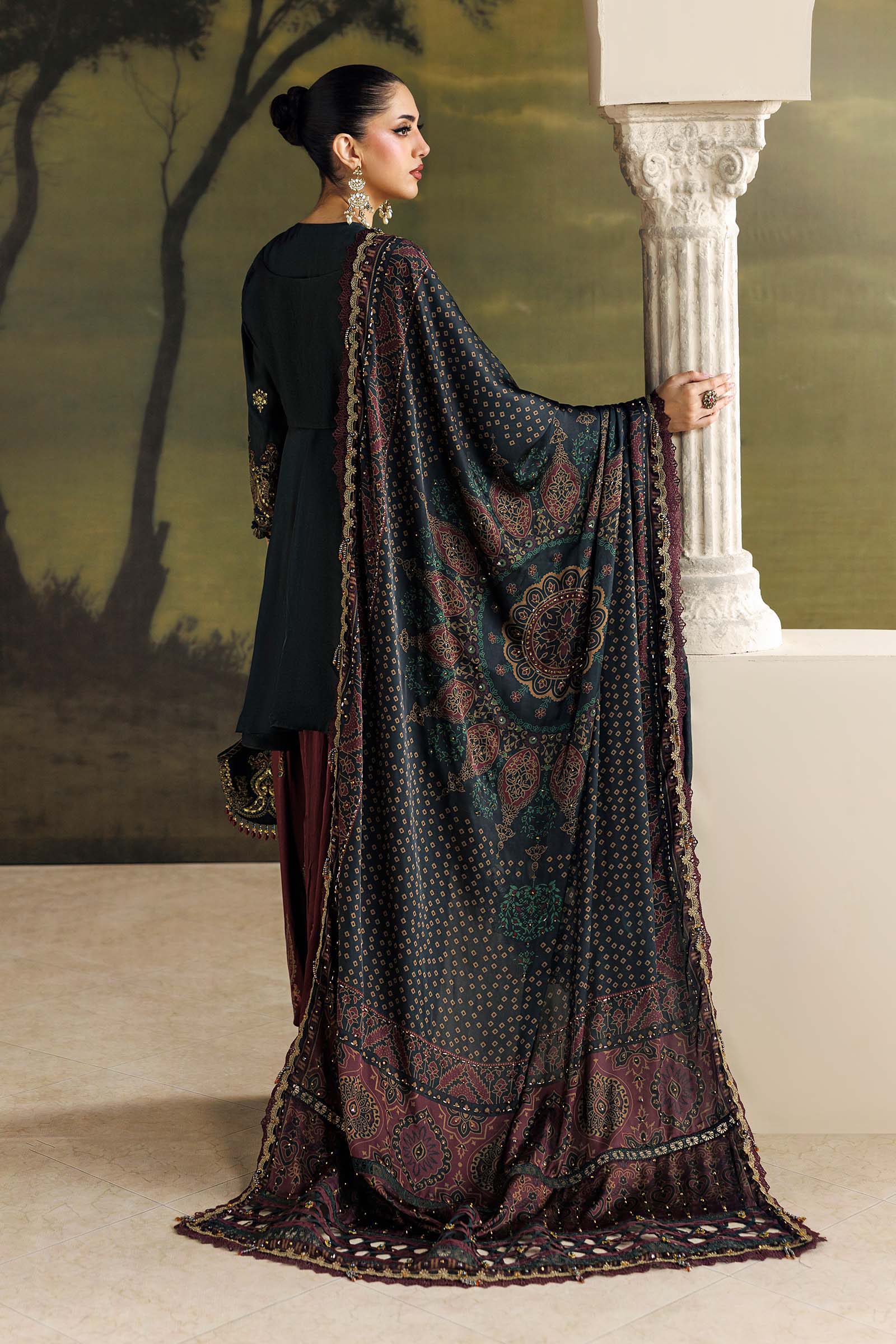 Maria B Soiree Unstitched Collection 2026 | SR-01-05-Imperial Burgundy