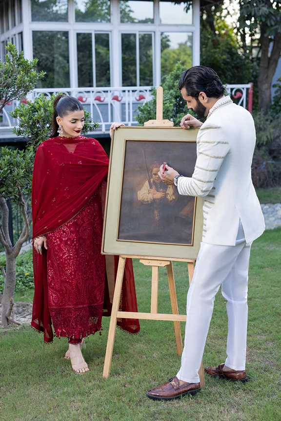 Manahil Lakhani Lamhae Festive 3 PCS Unstitched Collection 2025 | Roselyn