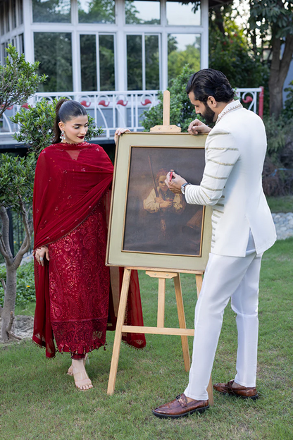 Manahil Lakhani Lamhae Festive 3 PCS Unstitched Collection 2025 | Roselyn