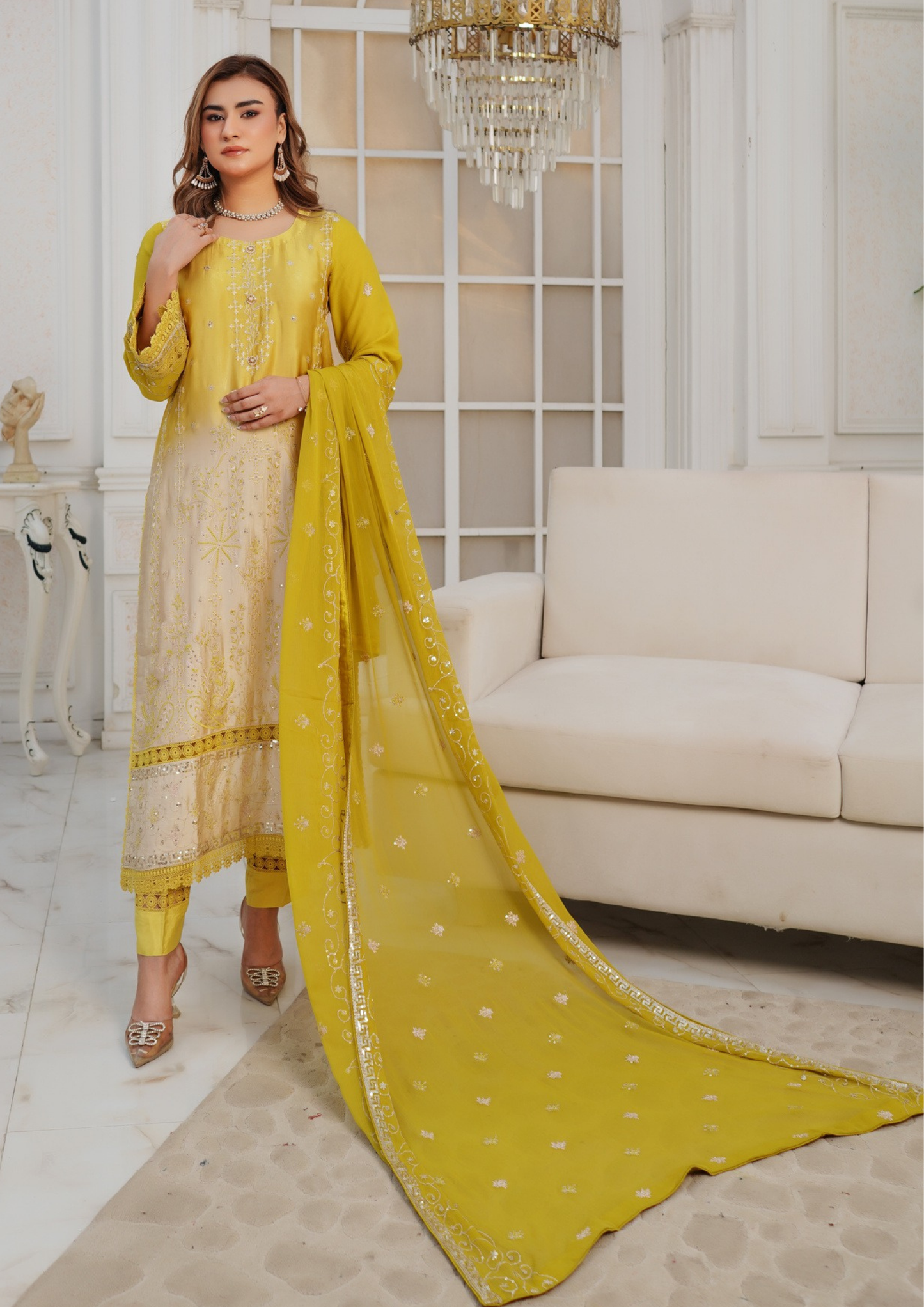 Agha Noor Silk Ready to Wear Collection Nov-2025 | Yellow