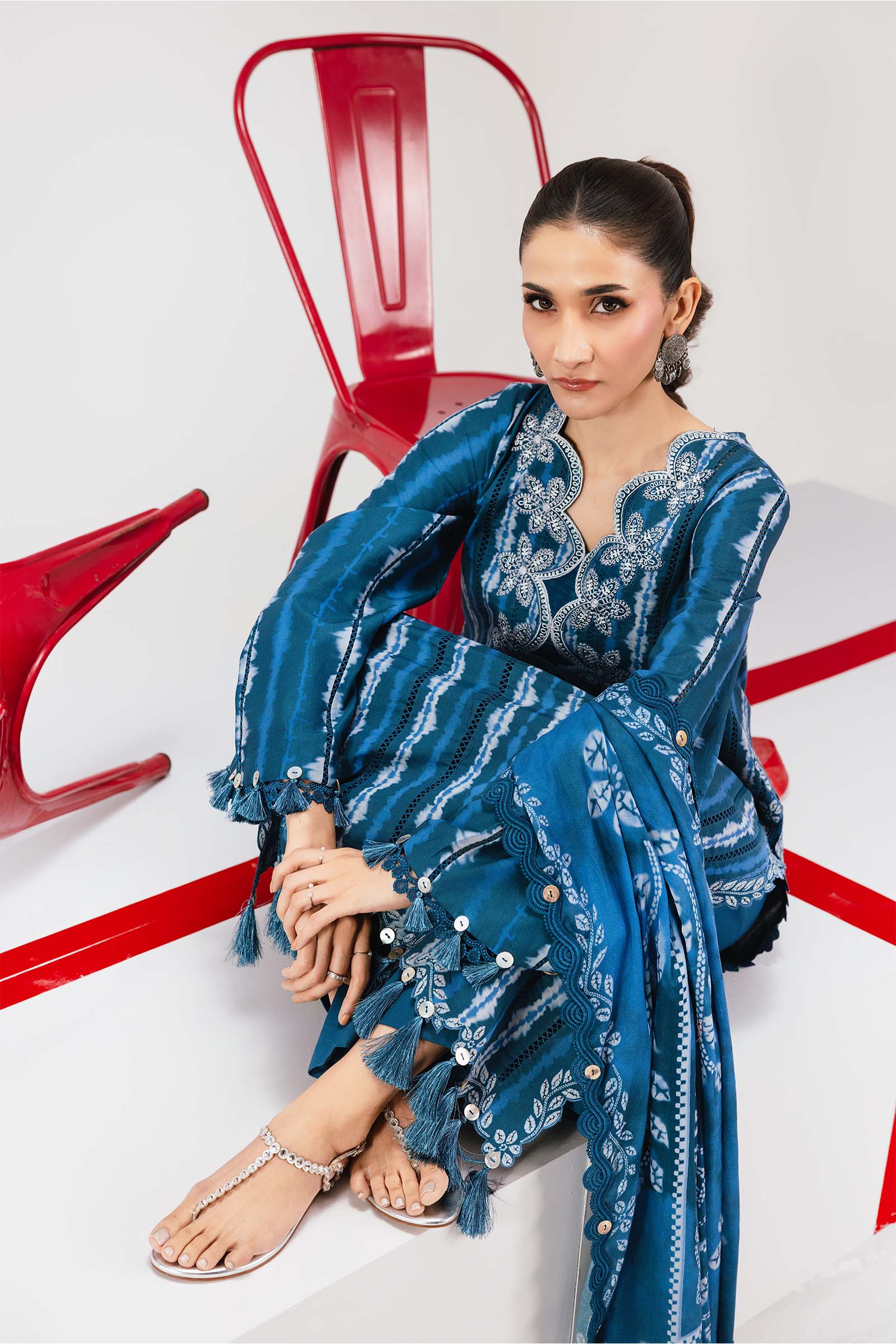 Maria B Mbasic Spring Summer Unstitched Collection | MB-CUSV13-14-B - Mirha Fashion