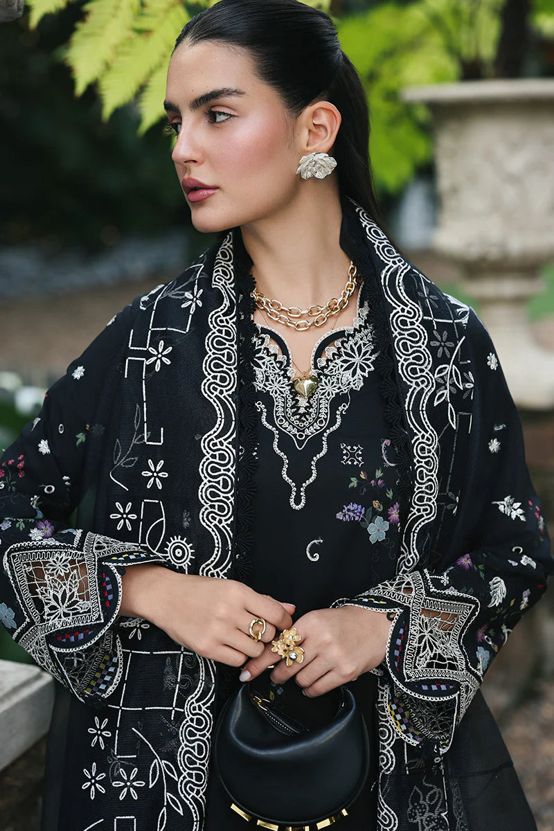 Qalamakar Qline Lawn Drop 1 Unstitched Collection 2026 | OBSIDIAN - Mirha Fashion