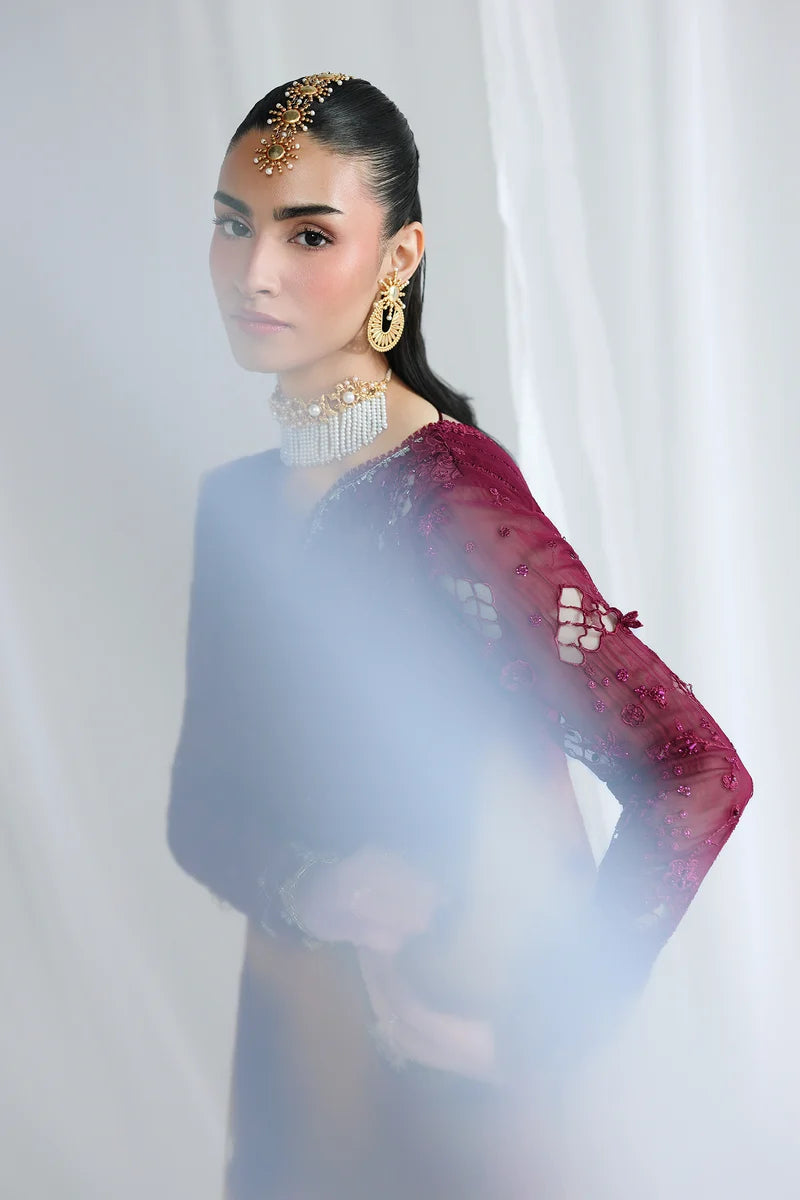 Qalamkar Luxury Chiffon Unstitched Collection | QCC-03 WAFA