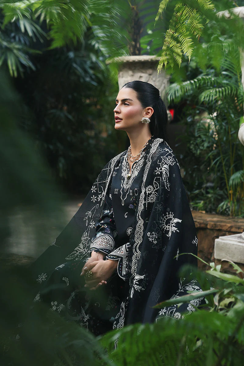 Qalamakar Qline Lawn Drop 1 Unstitched Collection 2026 | OBSIDIAN - Mirha Fashion