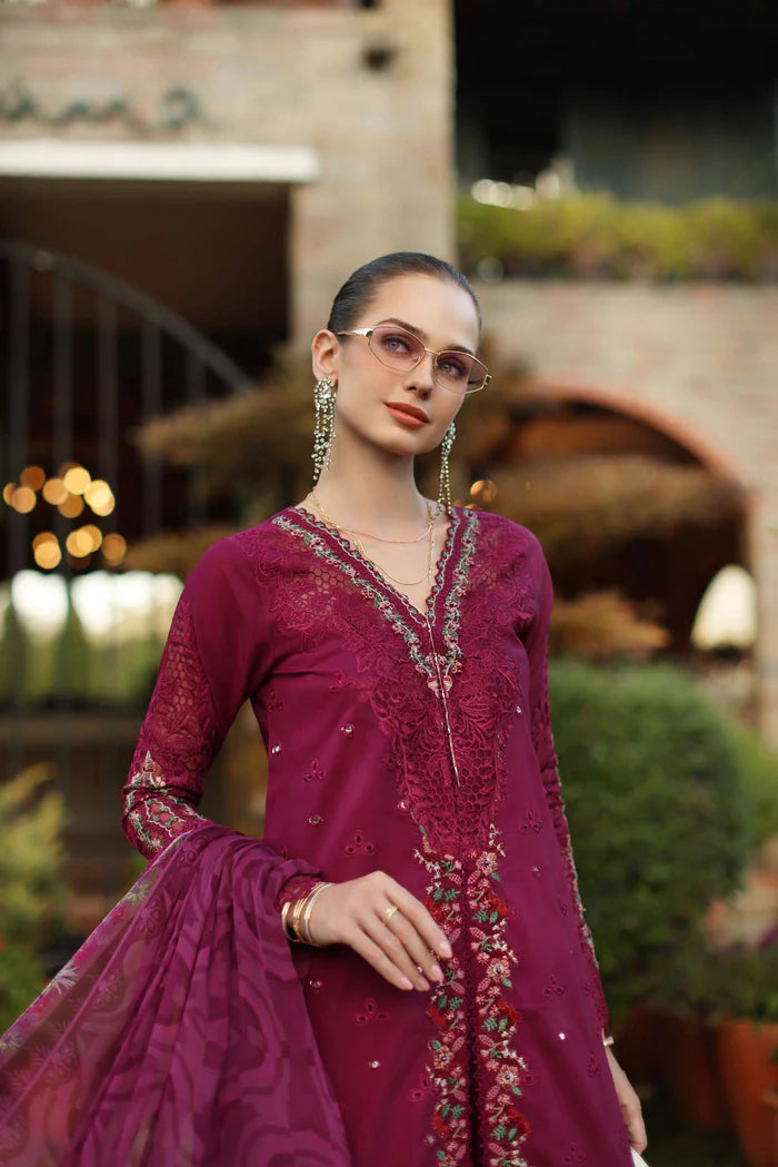 Noor By Saadia Asad Luxury Eid Handwork Schiffli Laserkari Collection 2026 | D6A-ZELINA - Mirha Fashion