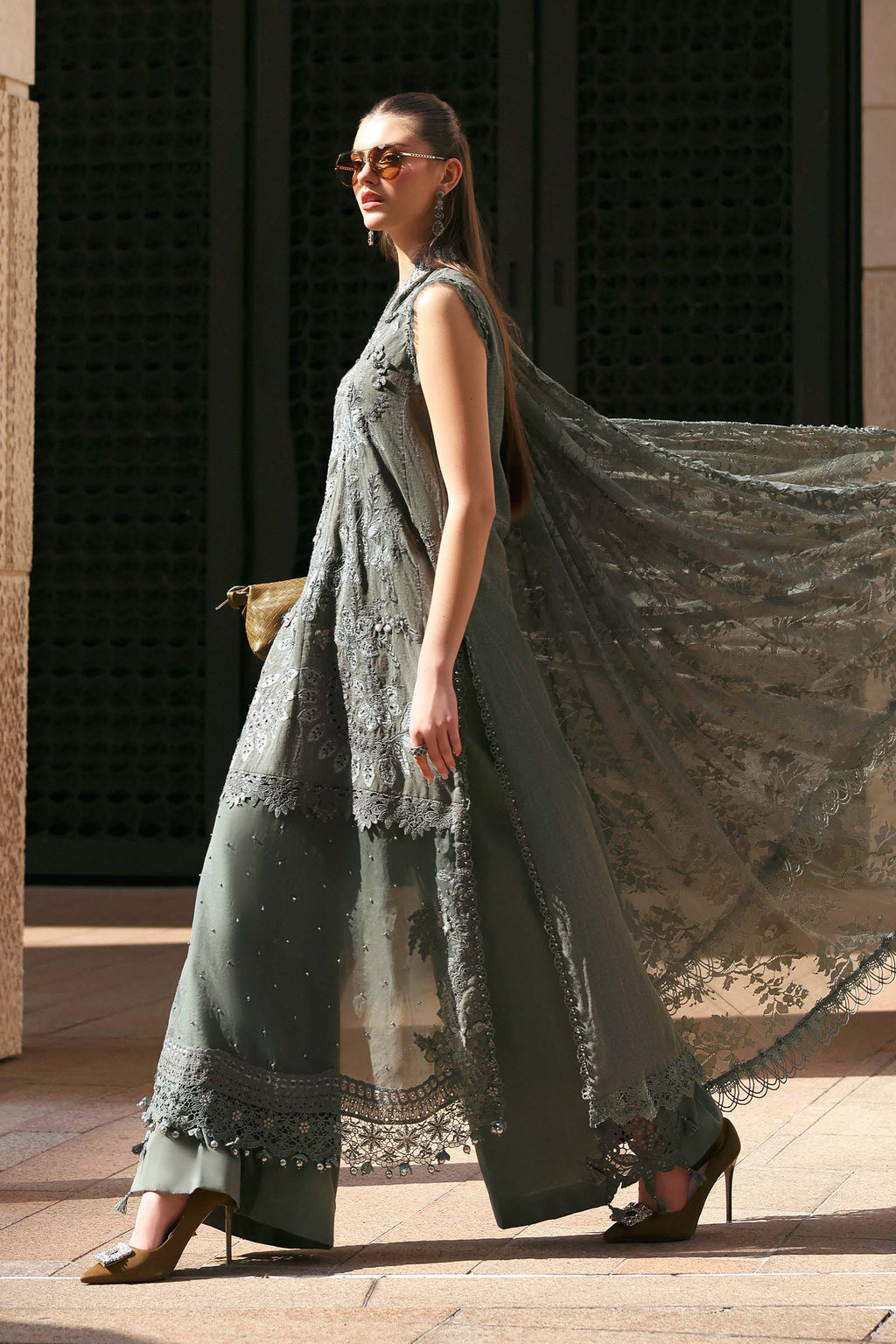 Maria B Luxury Lawn 3PCS Unstitched Collection 2026 | 3B - Mirha Fashion