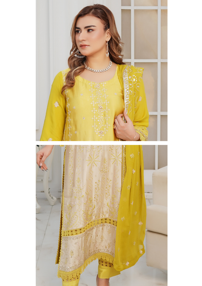 Agha Noor Silk Ready to Wear Collection Nov-2025 | Yellow