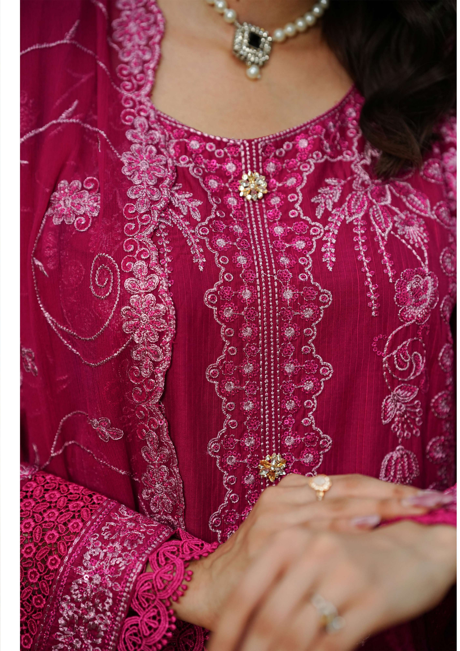 Agha Noor Cotton Ready To Wear Collection Ronak 2025 | Pink