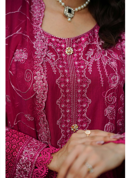 Agha Noor Cotton Ready To Wear Collection Ronak 2025 | Pink