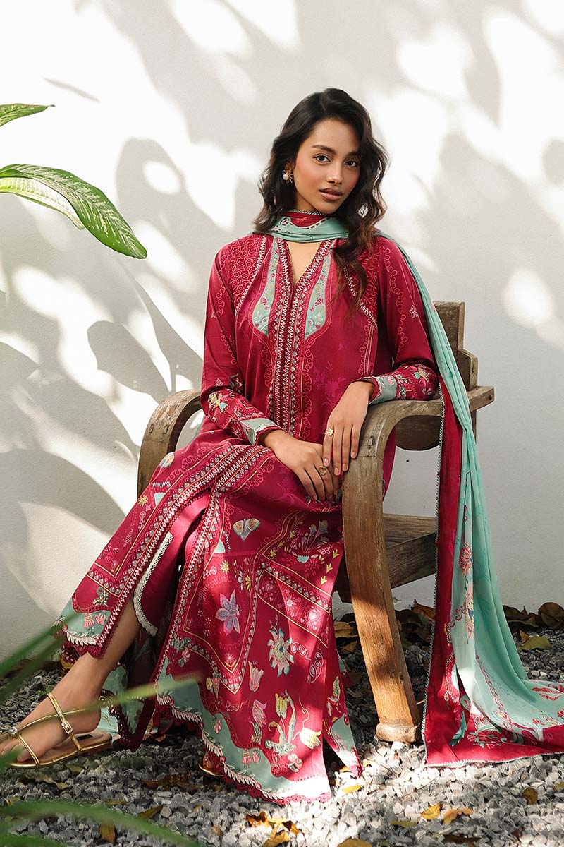 Qalamkar Qprints 3PCS Unstitched Lawn Collection 2026 | AX # 05 (A) BRIE