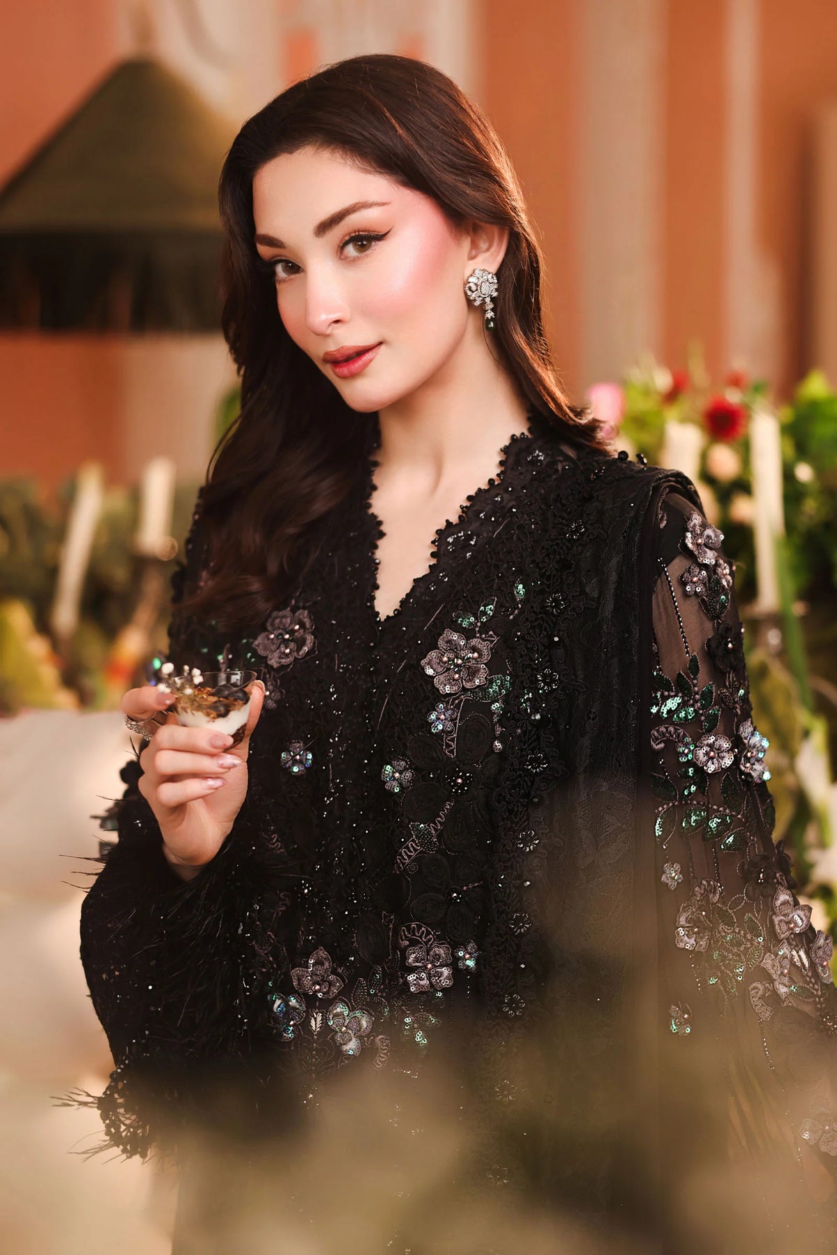 Maria B Chiffon Unstitched  Collection  2026 | MPC-26-204-Black
