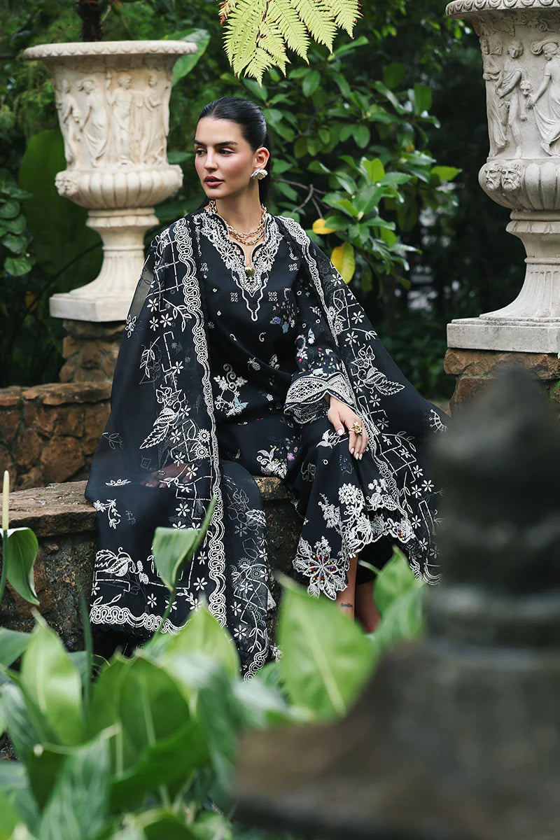 Qalamakar Qline Lawn Drop 1 Unstitched Collection 2026 | OBSIDIAN - Mirha Fashion
