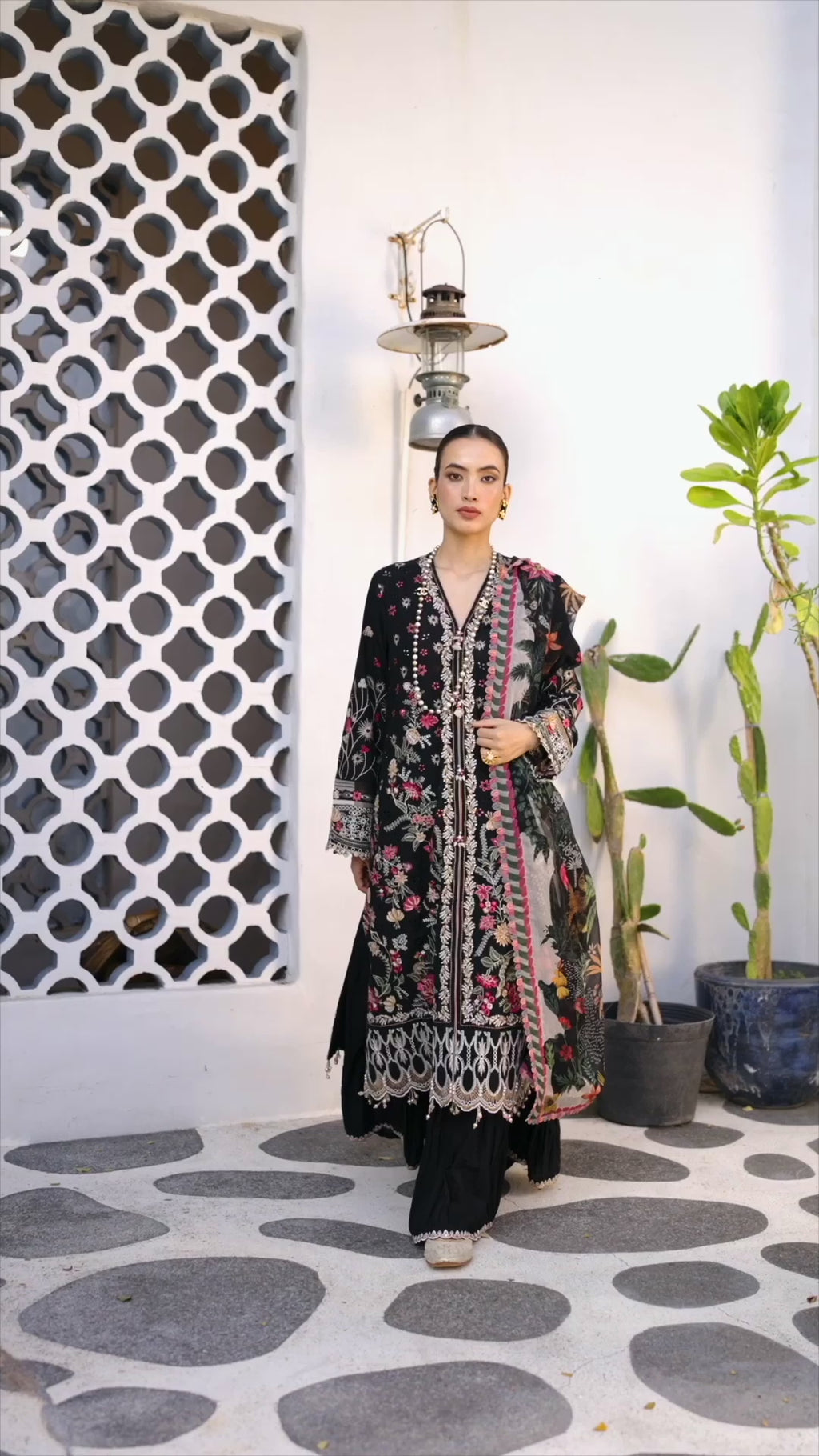Faiza Saqlain Liliana Luxury Lawn 2024 | Merle - Mirha Fashion