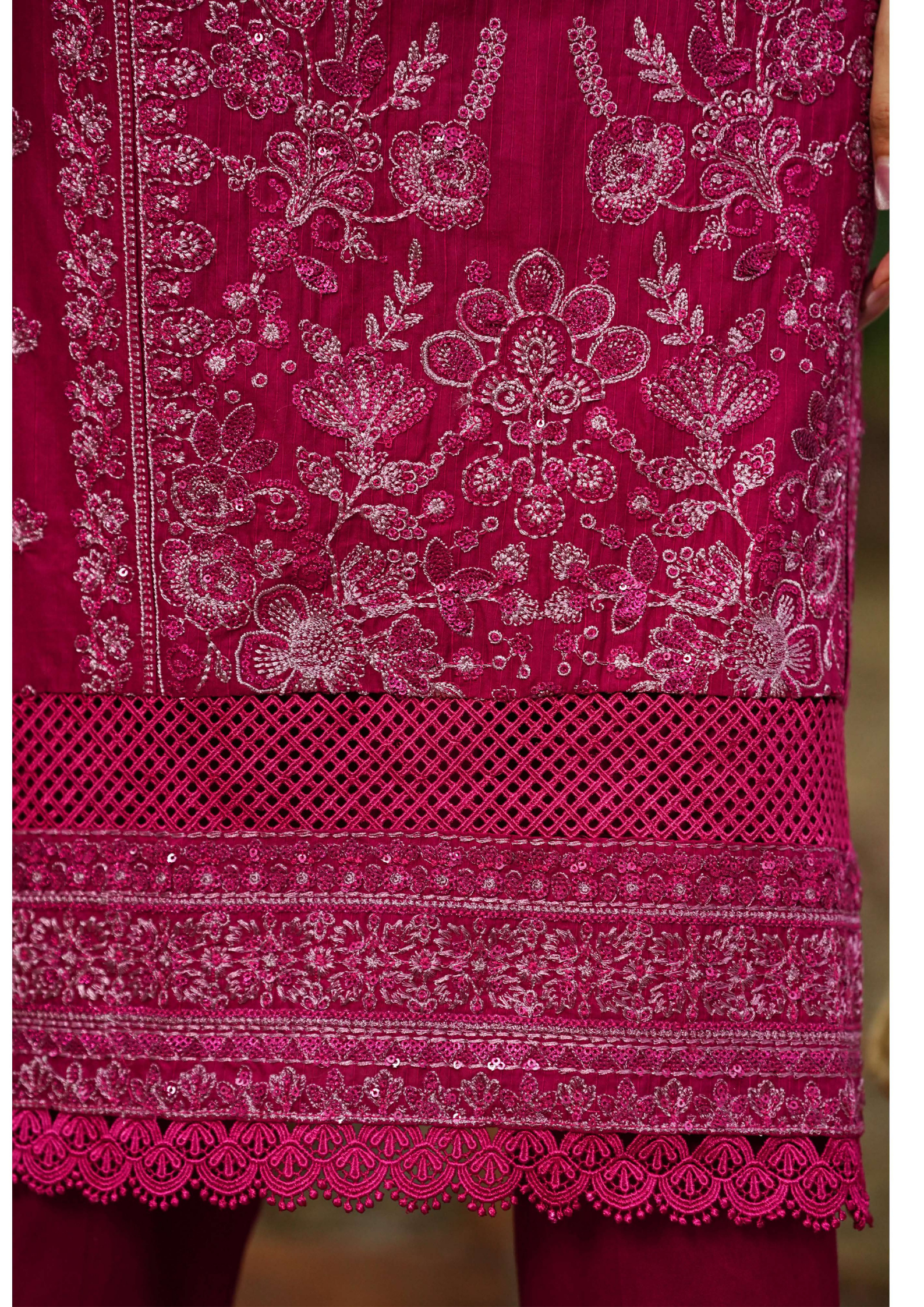 Agha Noor Cotton Ready To Wear Collection Ronak 2025 | Pink