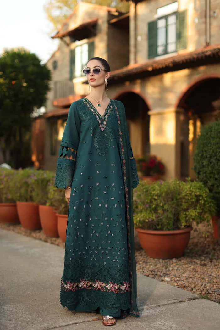 Noor By Saadia Asad Luxury Eid Handwork Schiffli Laserkari Collection 2026 | D6B-ZELINA - Mirha Fashion