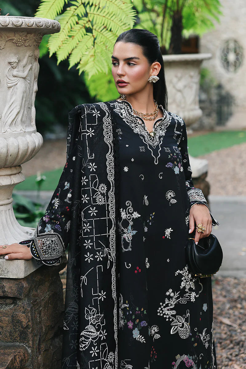 Qalamakar Qline Lawn Drop 1 Unstitched Collection 2026 | OBSIDIAN - Mirha Fashion
