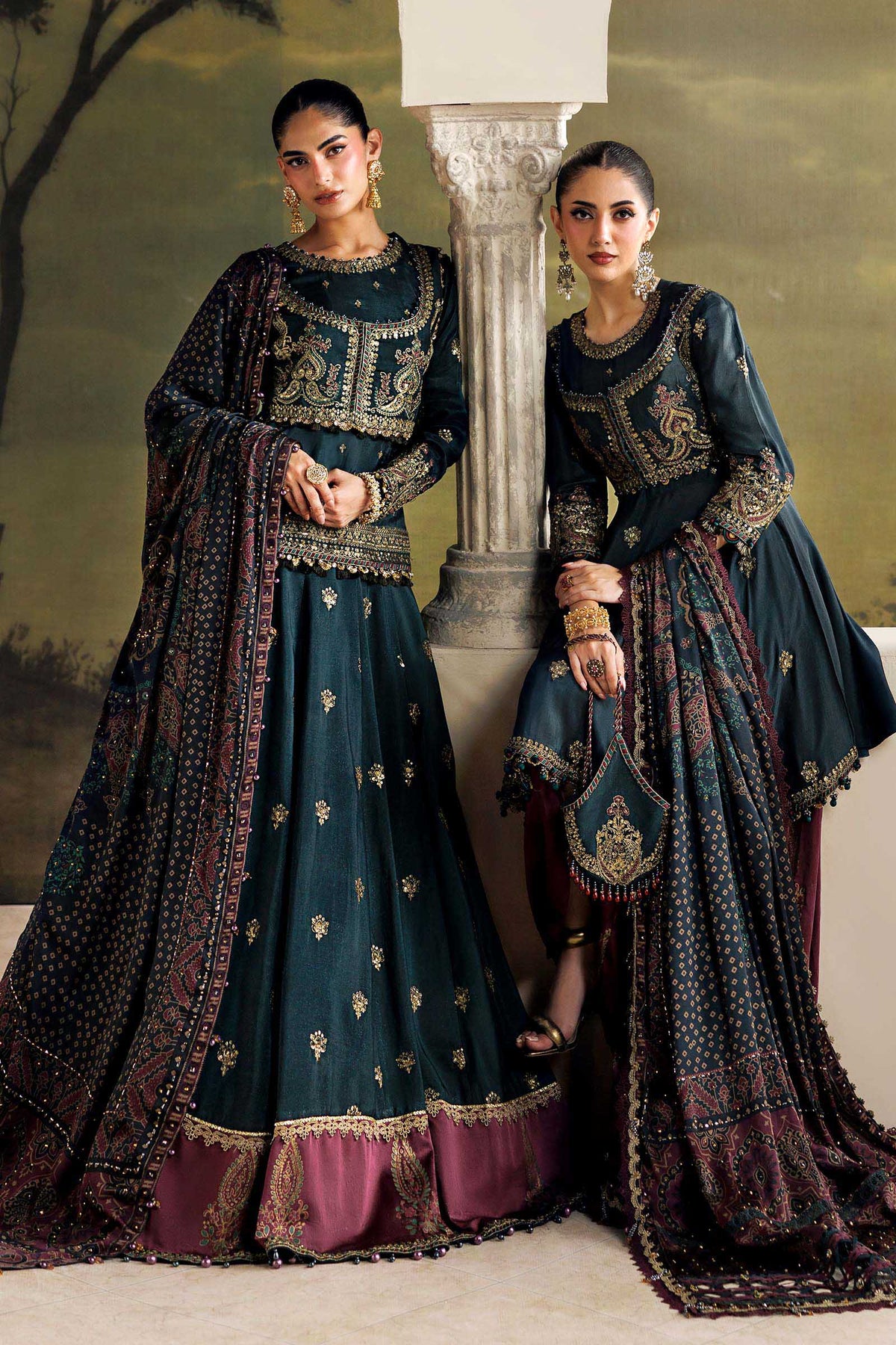 Maria B Soiree Unstitched Collection 2026 | SR-01-05-Imperial Burgundy