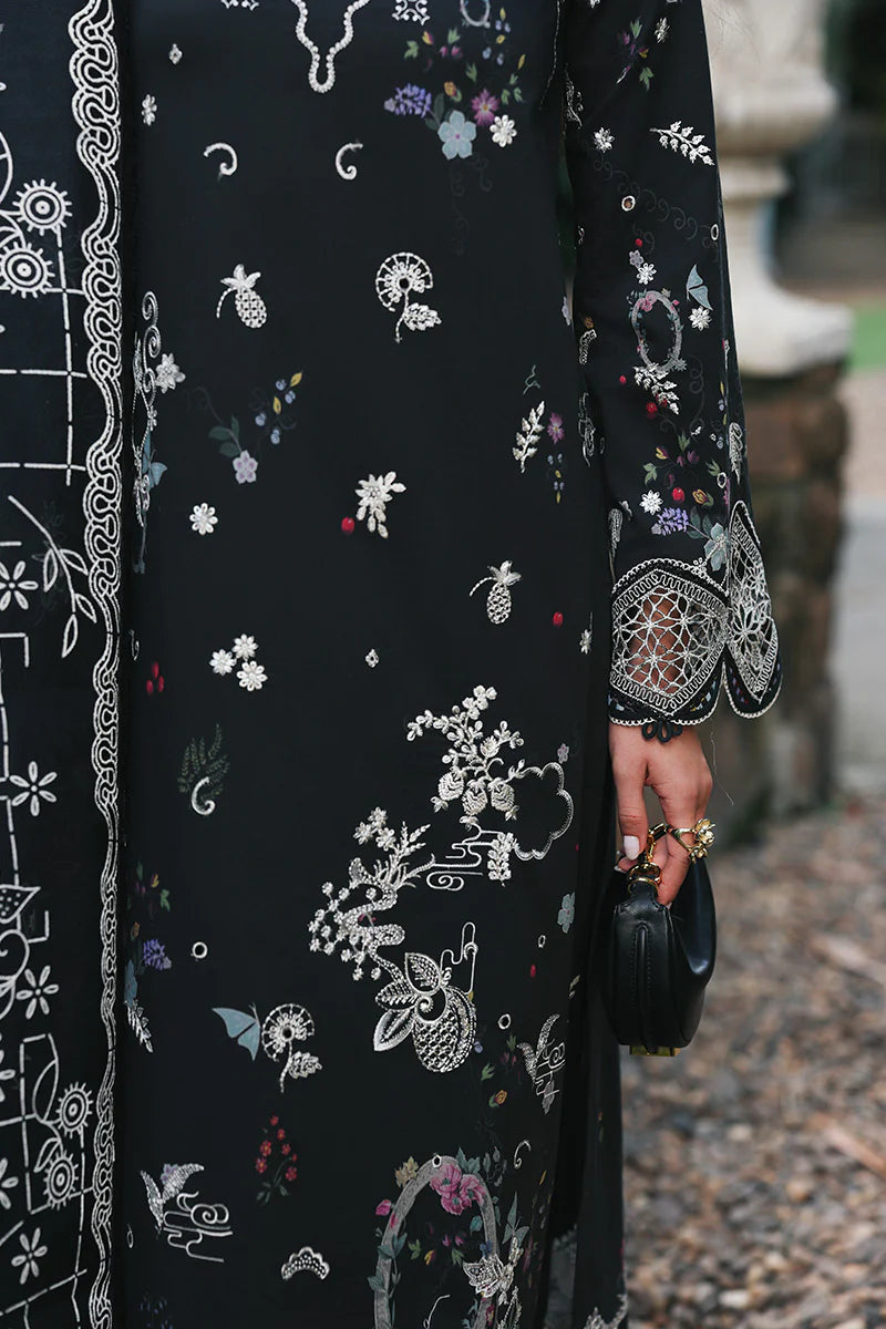 Qalamakar Qline Lawn Drop 1 Unstitched Collection 2026 | OBSIDIAN - Mirha Fashion