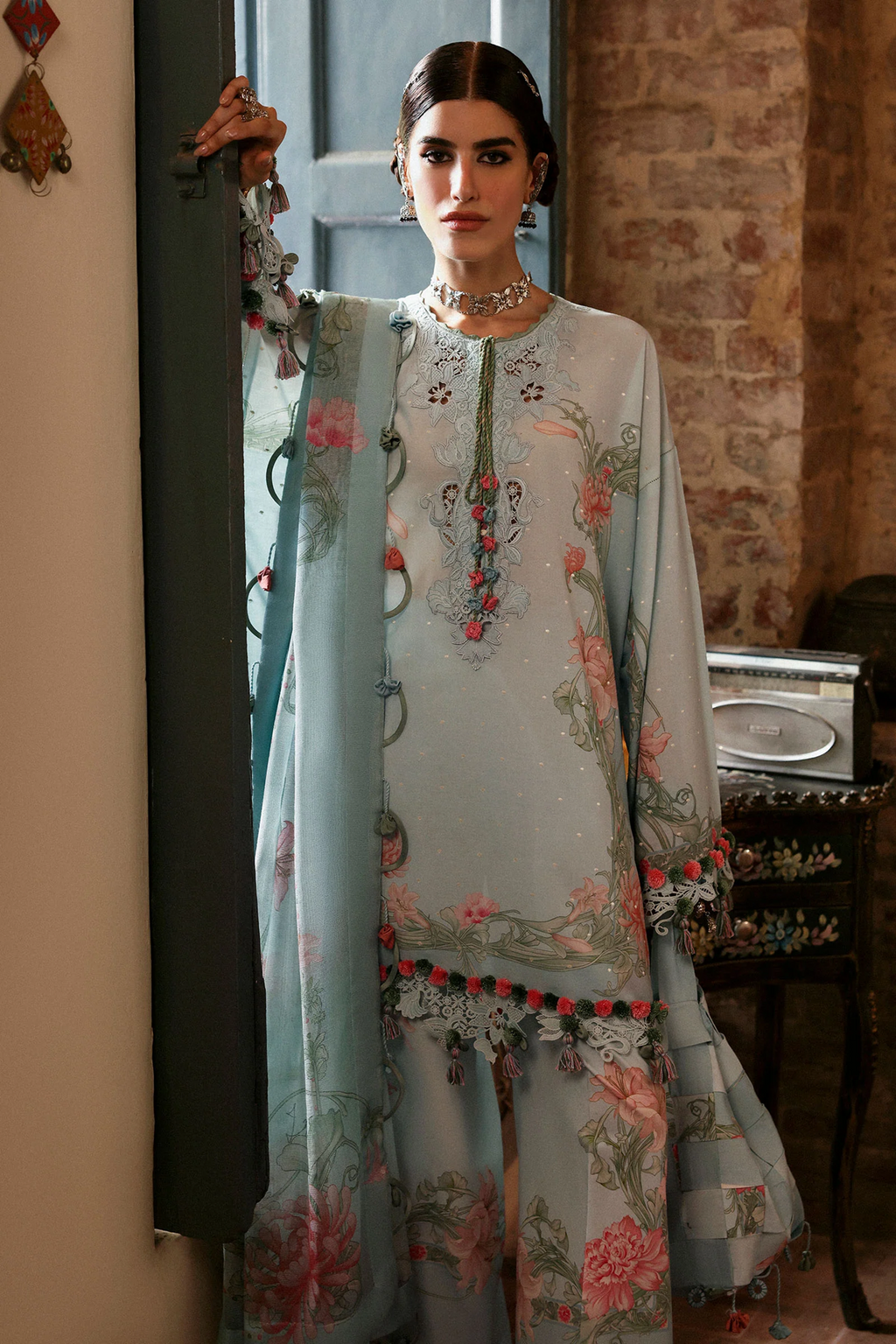 Zaha Festive Unstitched |Khushbo ZF-25-09 - Mirha Fashion