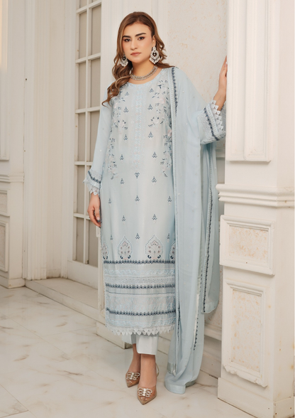 Agha Noor Silk Ready to Wear Collection Nov-2025 | Sky Blue