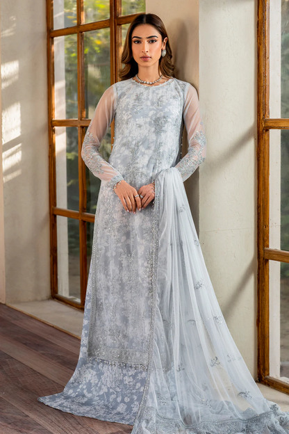 ZARIF UNSTITCHED EMBROIDERED 3PCS NET FORMAL COLLECTION | - STELLA - ZRI-02