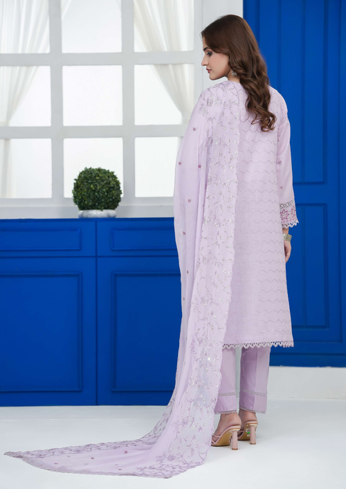 Agha Noor Cotton Ready To Wear Collection Khushi | lavender - Mirha Fashion