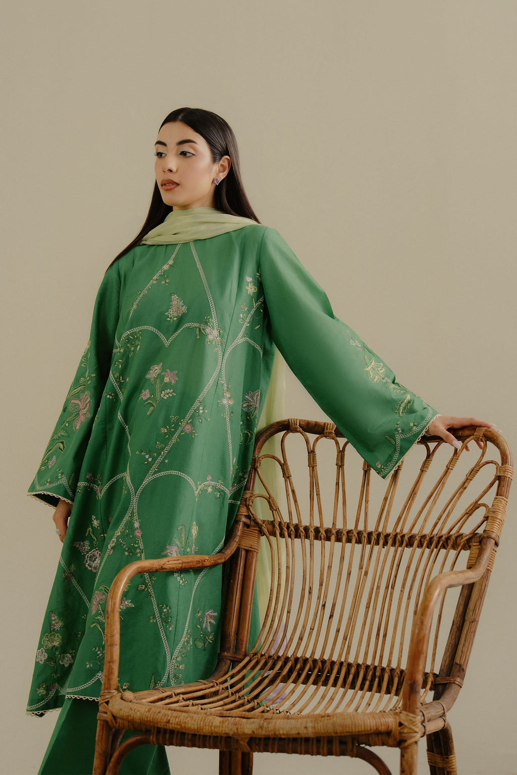 Coco Lawn Drop 2 Embroidered Eid Collection 2025 | Tara-8B - Mirha Fashion