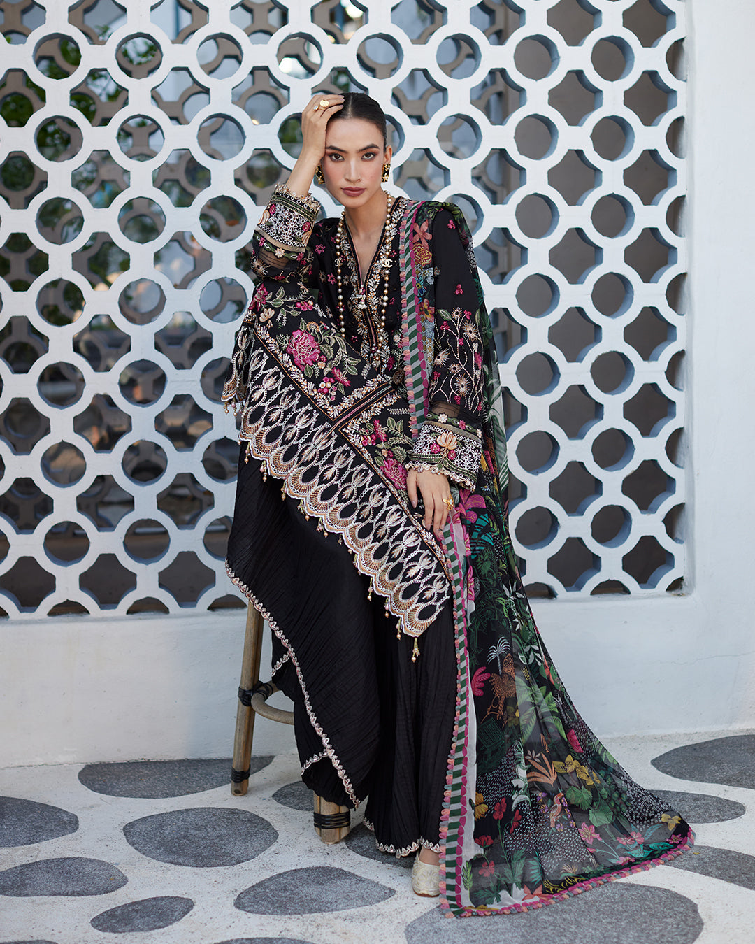 Faiza Saqlain Liliana Luxury Lawn 2024 | Merle - Mirha Fashion