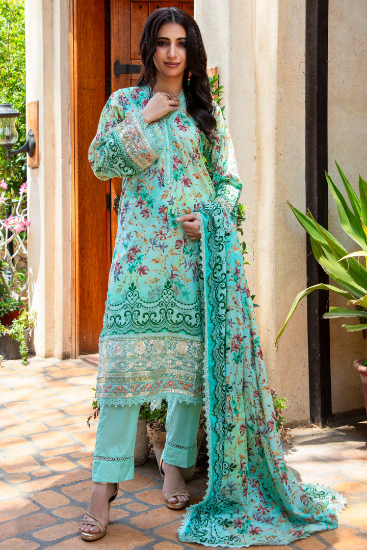 Shaanse Cotton Guldan Drop-1 Ready to Wear Collection 2026 | Light Green - Mirha Fashion