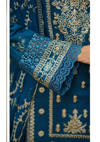 Agha Noor Cotton Ready To Wear Collection Ronak 2025 | Blue