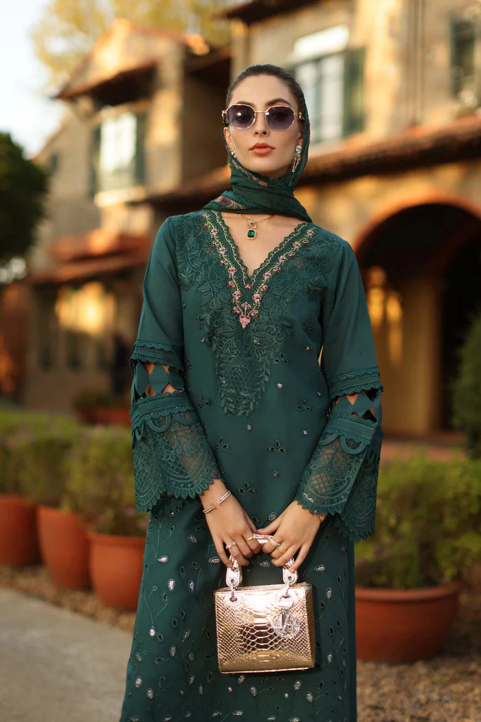 Noor By Saadia Asad Luxury Eid Handwork Schiffli Laserkari Collection 2026 | D6B-ZELINA - Mirha Fashion