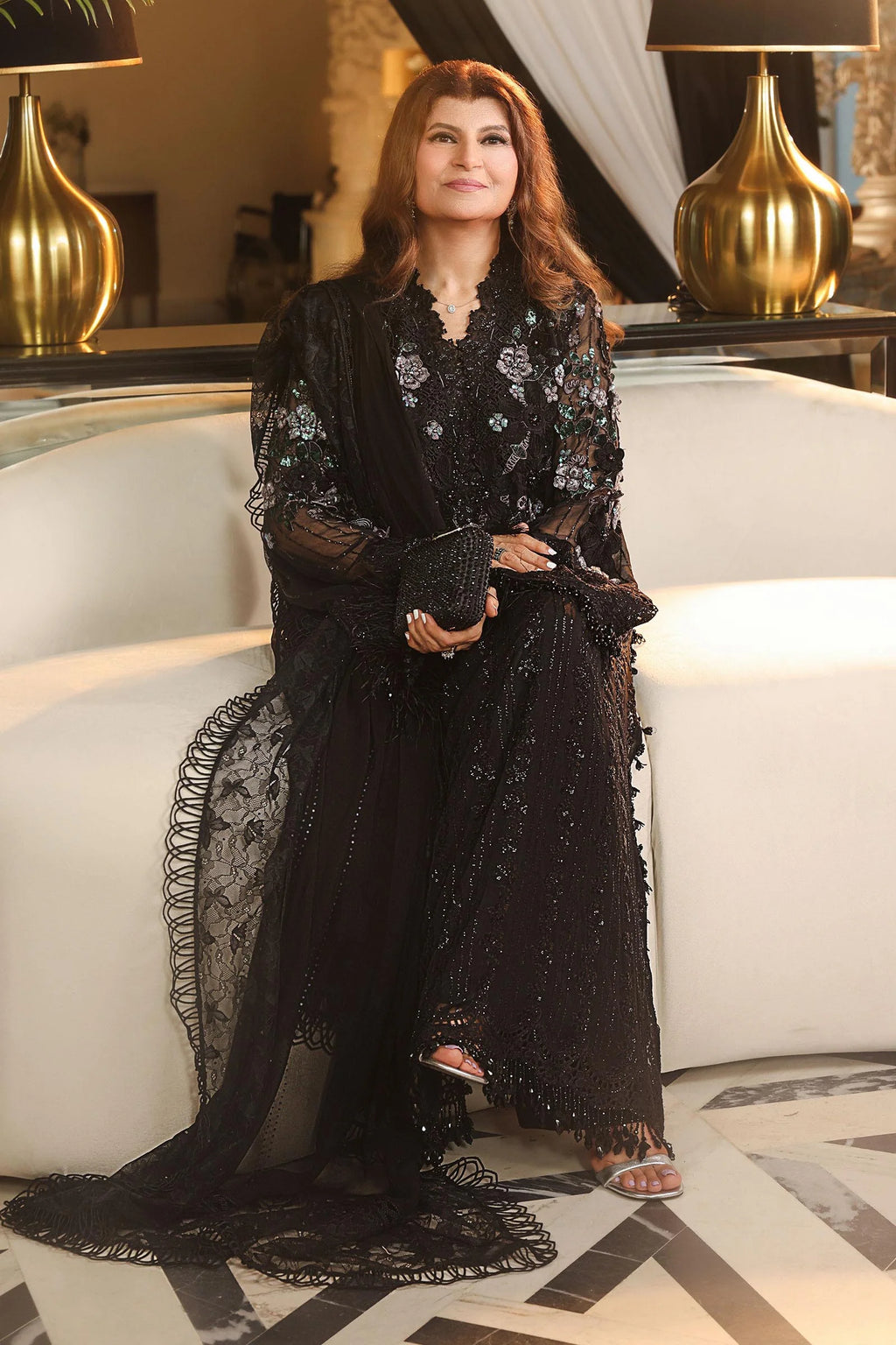 Maria B Chiffon Unstitched  Collection  2026 | MPC-26-204-Black