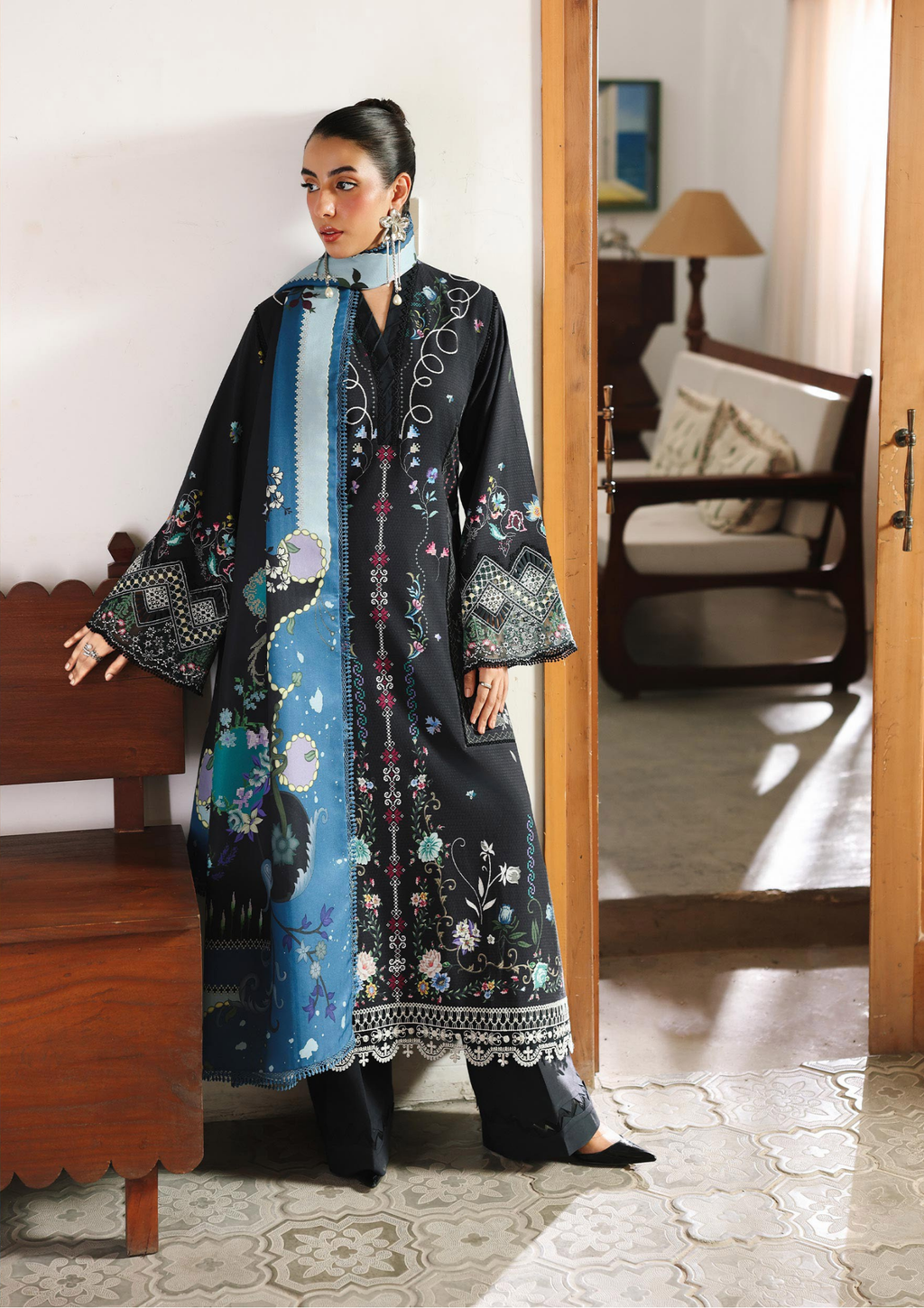 Qalamkar Qprints Winter 3PCS Unstitched Collection 2025 QW 06 B | Skye