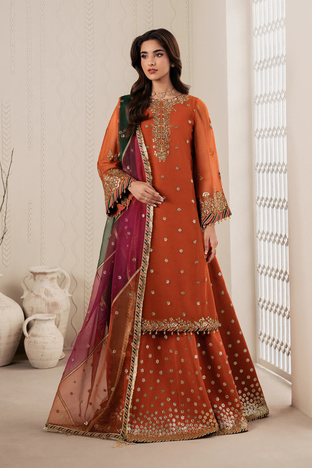 Zarif Bayaan Luxury Chiffon Unstitched Collection | D02 SUNOOR