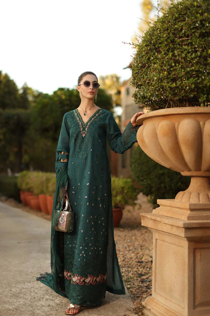 Noor By Saadia Asad Luxury Eid Handwork Schiffli Laserkari Collection 2026 | D6B-ZELINA - Mirha Fashion