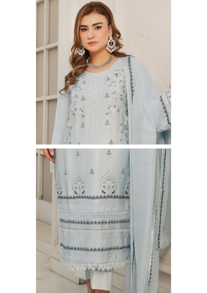 Agha Noor Silk Ready to Wear Collection Nov-2025 | Sky Blue