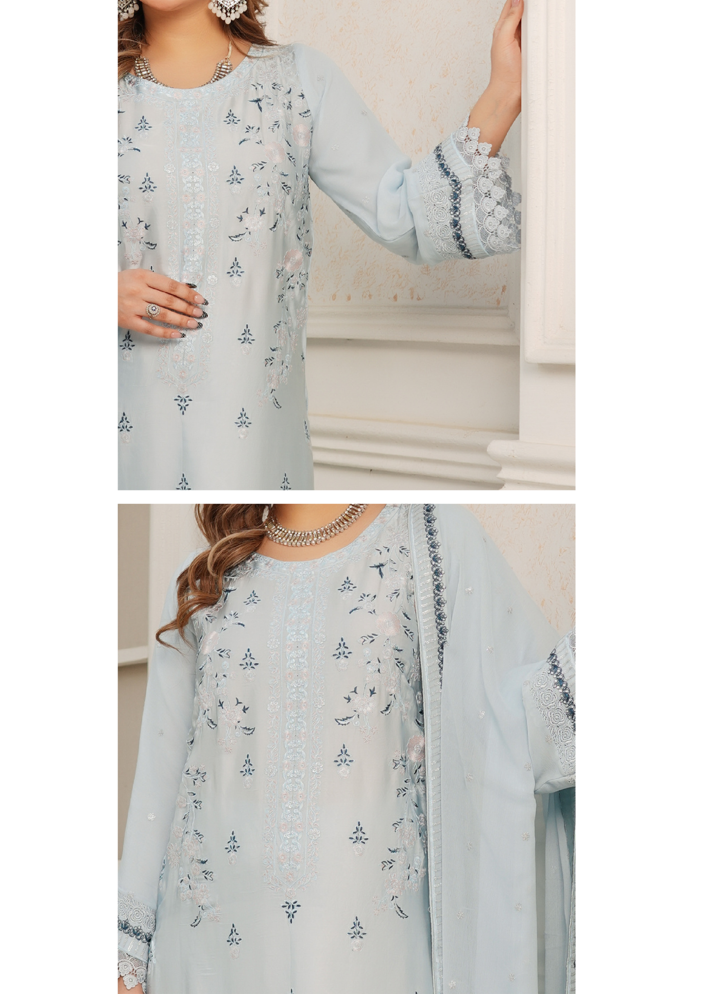 Agha Noor Silk Ready to Wear Collection Nov-2025 | Sky Blue
