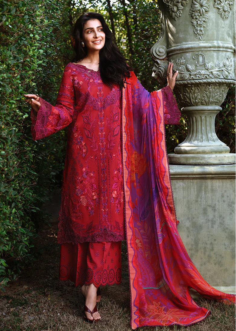 Mushq Amoi Luxury Lawn 3PCS Unstitched Collection 2026 | MUNSS260111 Falling Patels