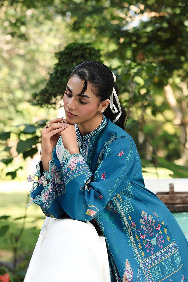 Qalamkar Qprints 3PCS Unstitched Lawn Collection 2026 | AX # 05 (B) CAIRE