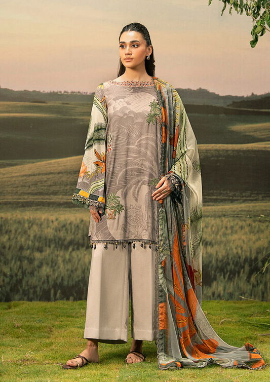 Maria B. MBasic Fall 2025 Collection – 3 Piece Unstitched Suit | 06B