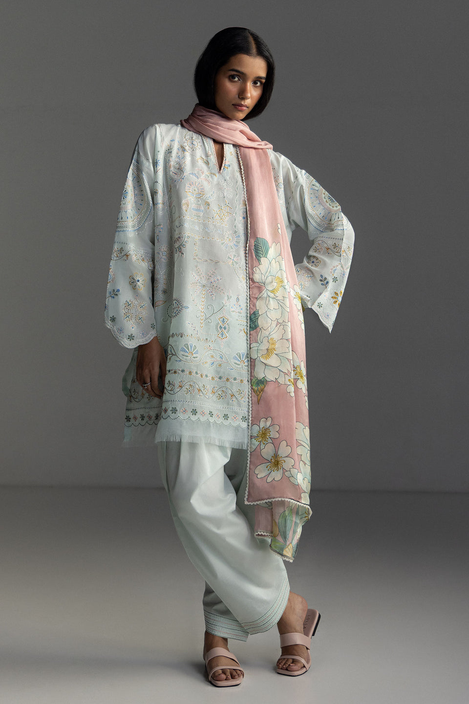 Coco By Zara Shahjahan Emb Lawn V1 Unstitched Collection 2026 | VEYA 7-B - Mirha Fashion