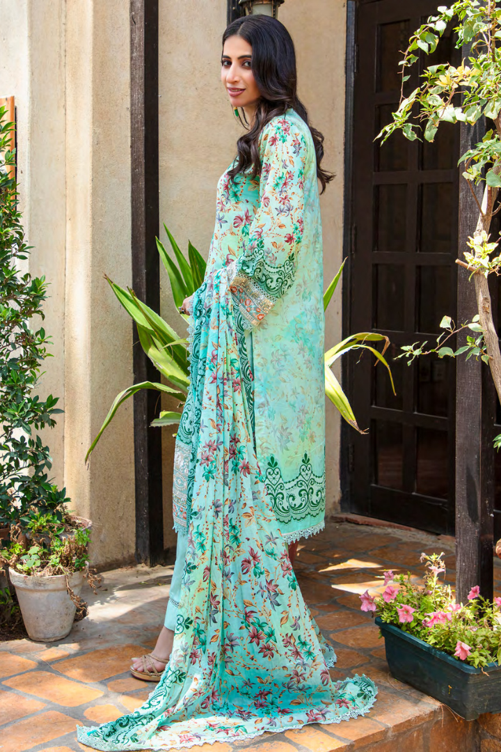Shaanse Cotton Guldan Drop-1 Ready to Wear Collection 2026 | Light Green - Mirha Fashion