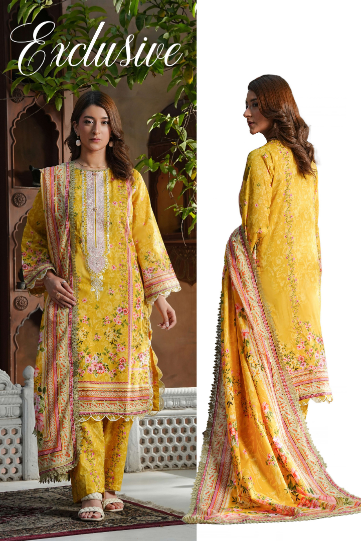 Shaanse Monsoon Luxury pret Cotton Ready to Wear Collection 2026 | Yellow