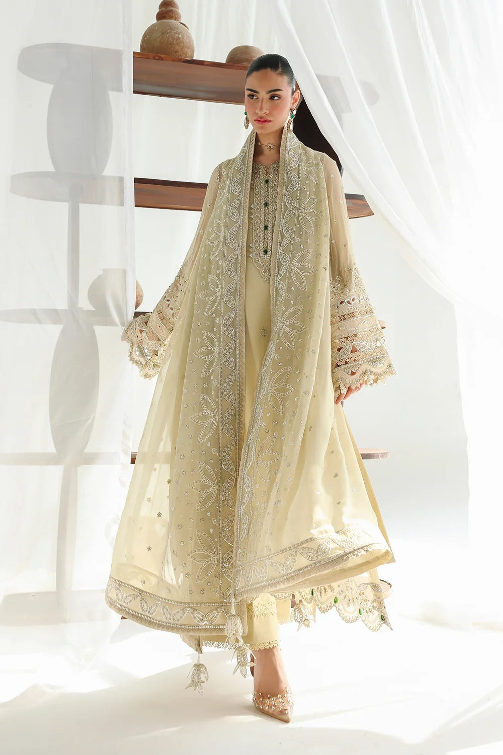 Qalamkar Luxury Chiffon Unstitched Collection | QCC-01 DEENA