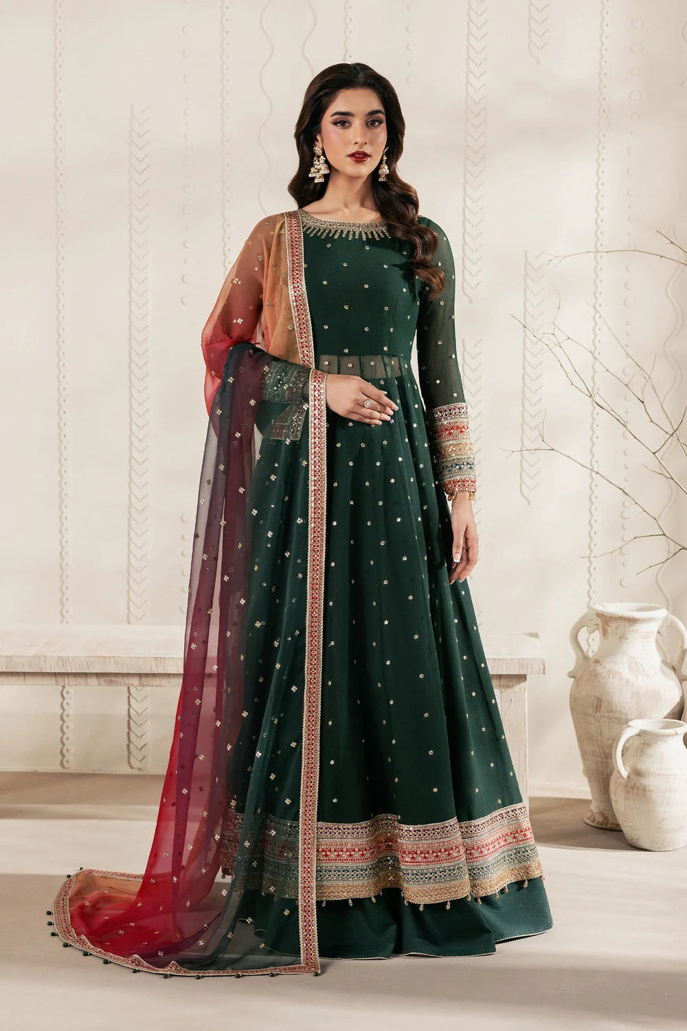 Zarif Bayaan Luxury Chiffon Unstitched Collection | D01 ALVA