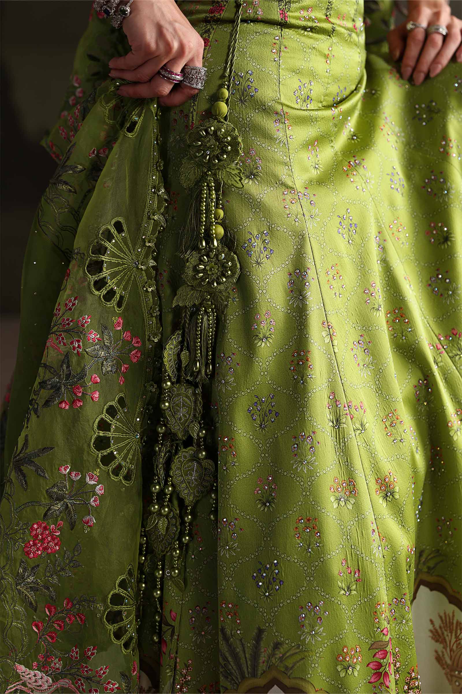 Maria B Soiree Unstitched Collection 2026 | SR-01-06-Peridot Green