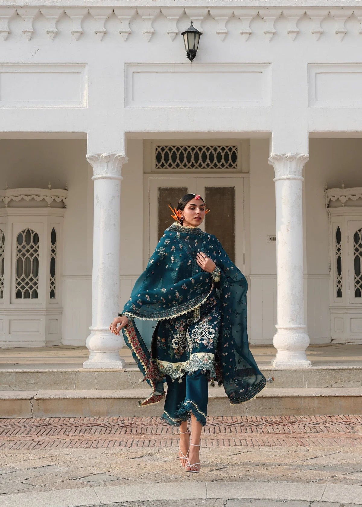 Hussain Rehar Kalabagh Luxury Lawn Unstitched Collection 2026 | D#94 AZRAQ - Mirha Fashion