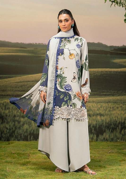 Maria B. MBasic Fall 2025 Collection – 3 Piece Unstitched Suit | 07B