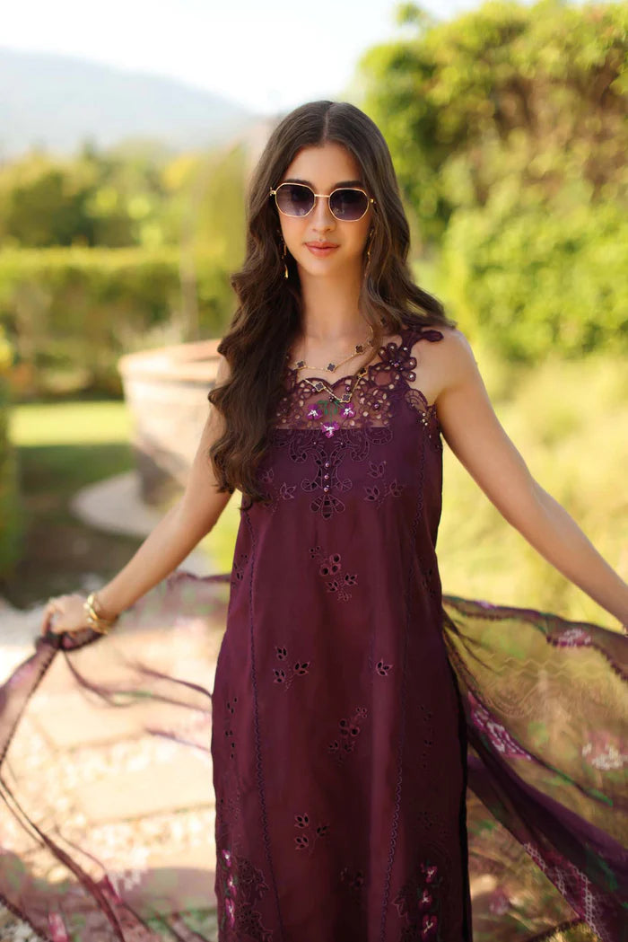 Noor By Saadia Asad Luxury Eid Handwork Schiffli Laserkari Collection 2026 | D8B-SELENE - Mirha Fashion